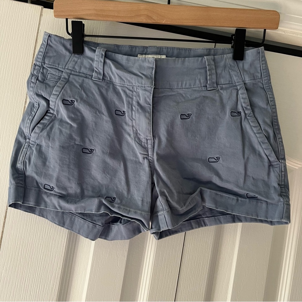 Vineyard Vines Blue Whale Embroidered Women's Shorts Size 00